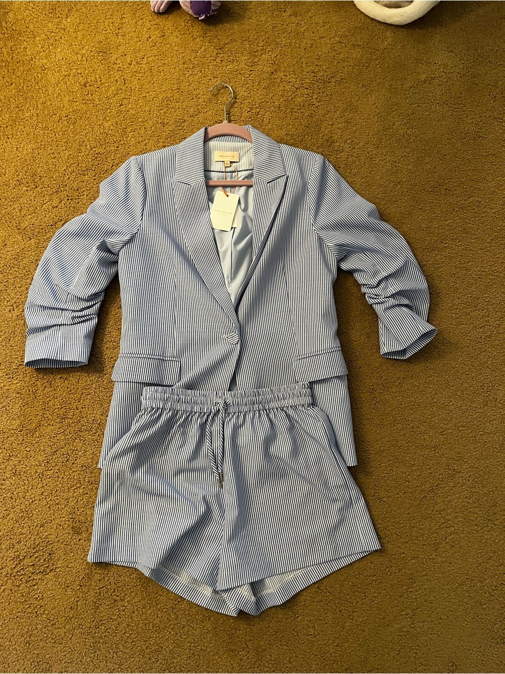 Skies Are Blue  Nautical Blazer and Shorts Set